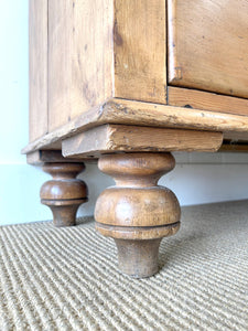 A 19th Century English Pine Bookcase Cabinet or Hutch