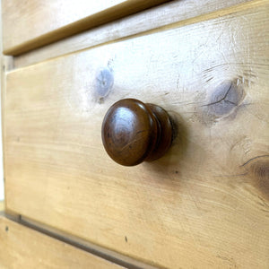 A Small Antique English Pine Chest of Drawers Dresser c1890