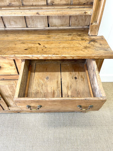 A Gorgeous 19th Century Pine Welsh Dresser or Cupboard