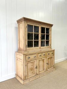 A 19th Century English Pine Bookcase Cabinet or Hutch