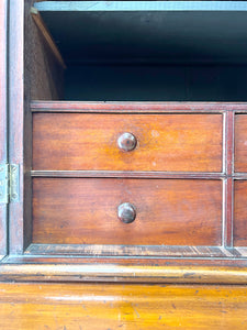 A Large 19th Century English Mahogany Linen Press Cupboard