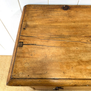 An Antique Rustic English Pine Chest of Drawers Dresser Tulip Feet c1890