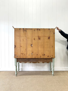 An Antique English Country Painted Kitchen Dresser