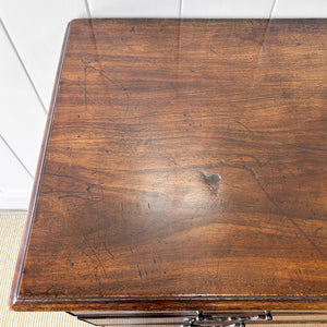 A English Georgian Chest of Drawers with Swan Neck Hardware