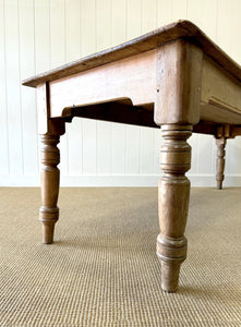 A Large Antique 8 ft English Pine Farmhouse Table