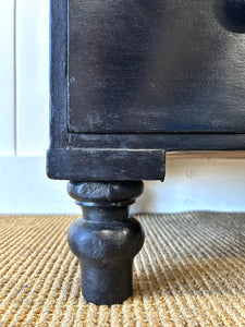 An Ebonized English Pine Chest of Drawers Dresser c1890