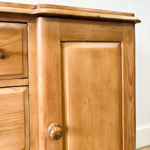 A Pine Antique English Sideboard c1890