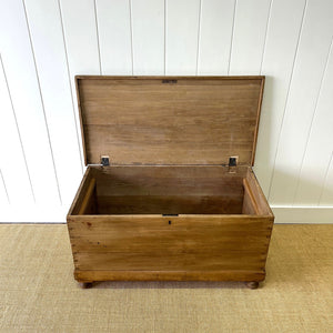 An English Pine Blanket Box or Toy Box Coffee Table c1890