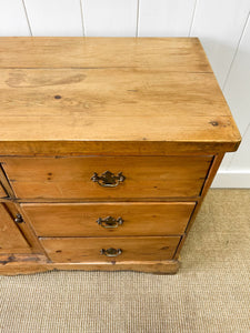 An English Country Pine Sideboard Buffet c1860