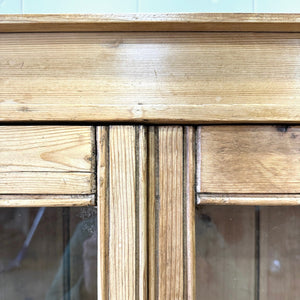 A 19th Century English Pine Small Glazed Bookcase