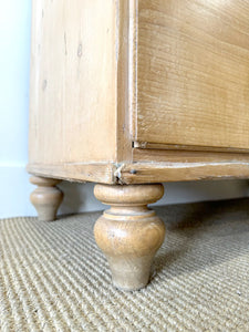 A Delightful 19th Century English Pine Linen Press Cupboard