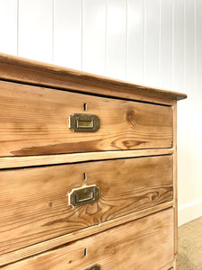 A 19th Century English Bank of Drawers or Sideboard