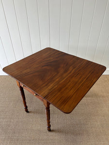 Antique English Country Mahogany Drop Leaf Table c1890