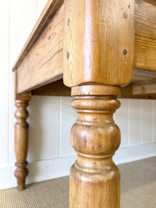 An Antique English Country Pine 7ft Dining Table