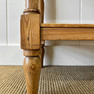 An English Country Pine Galleried Washstand or Console Table