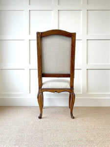 An 18th Century French Side Chair Newly Upholstered in Linen