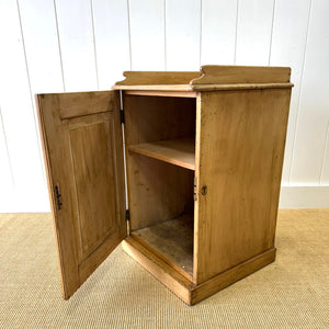 A Charming Pine Nightstand c1890 with Porcelain Knob