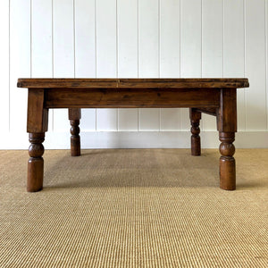 An Antique Rustic English Country Pine Coffee Table