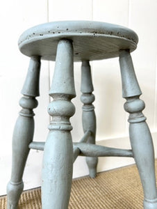 A Painted Victorian Wooden Stool