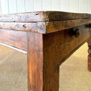 An Antique Rustic English Country Pine Coffee Table