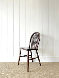 A Georgian Ash Wheel Back Side Chair