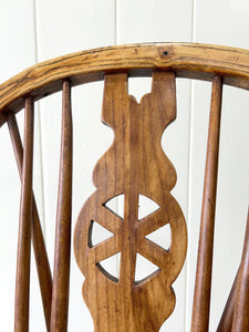 A Pair of Georgian Ash Wheel Back Side Chairs