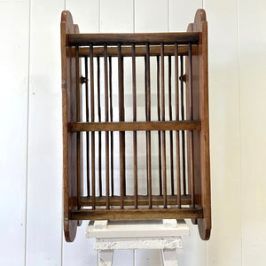 A Beautiful English Pine 19th Century Plate Rack