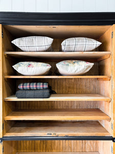 A Handsome English 19th Century Ebonized Pine Housekeeper's Cupboard