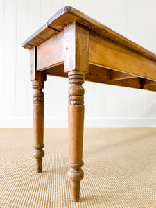 An English Antique 9ft Farmhouse Sideboard Harvest Console Table