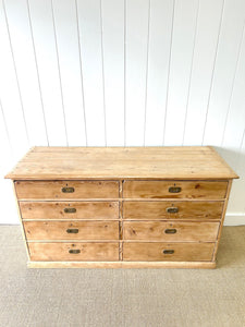 A 19th Century English Bank of Drawers or Sideboard