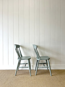 A Vintage Set of 4 Slat Back Chairs