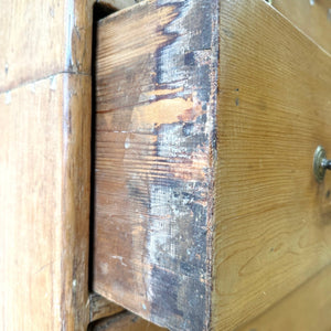 A 19th Century English Pine Linen Press Cupboard with Brass Hardware