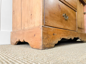 An English Country Pine Sideboard Buffet c1860