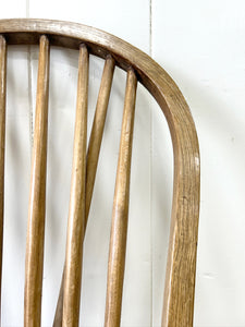 A Pair of Stick Back Elm Windsor Chairs with Natural Finish