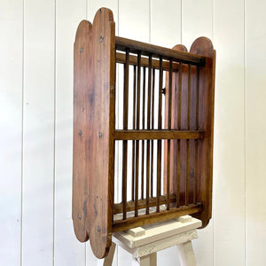 A Beautiful English Pine 19th Century Plate Rack