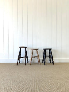 Set of 3 Stools of Varying Heights and Wood Types - Sold Individually