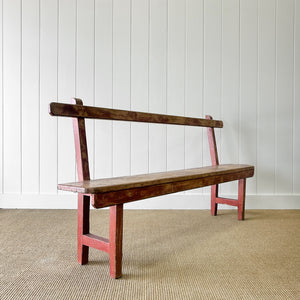 A Good and Rustic Bench with Back