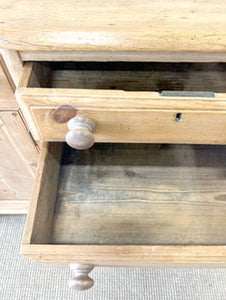 A Light Pine Antique English Sideboard c1890