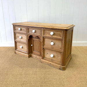 An English Country 7 Drawer Pine Buffet or Sideboard