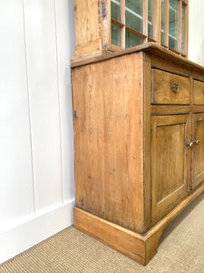 A 19th Century English Pine Bookcase Cabinet or Hutch