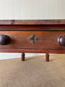 Antique English Country Pine Coffee Table c1890