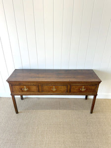 A George III Oak Welsh Dresser Base