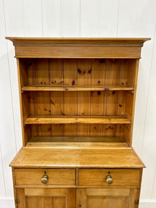 A 19th Century English Pine Bookcase Cabinet or Hutch