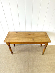 A Narrow 19th Century English Country Farmhouse 4 ft Pine Console Table