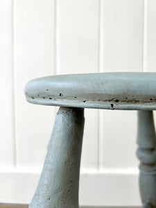 A Painted Victorian Wooden Stool