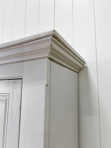 A Gray Painted Housekeepers Cupboard Cabinet