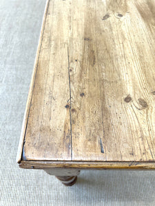 An Antique English Country Pine 7ft Dining Table