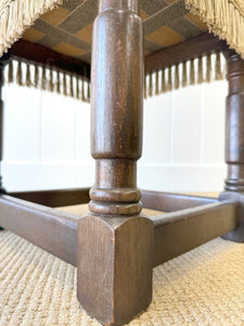 An Antique English Oak Foot Stool