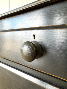 An Ebonized English Pine Chest of Drawers Dresser c1890