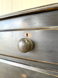 An Ebonized English Pine Chest of Drawers Dresser c1890